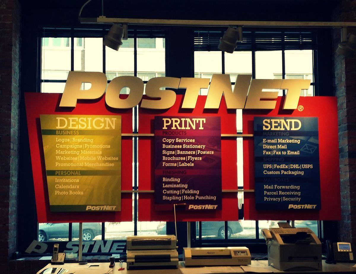 PostNet design, print and send signage